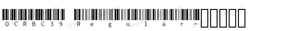 OCRBC39 Regular字体转换